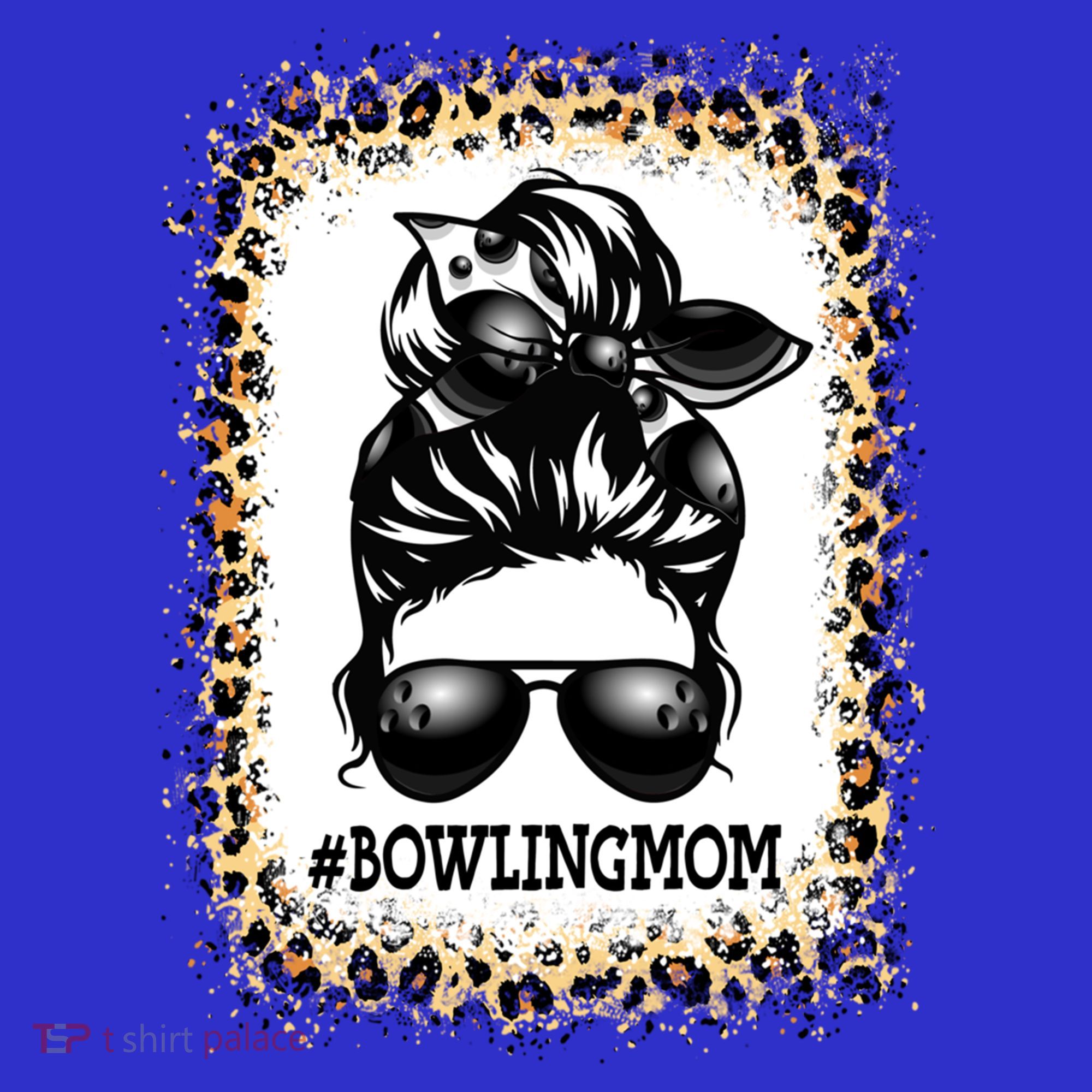 Funny Bowling Mom Messy Bun Player Mom Mother's Day Gift T-Shirt