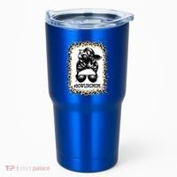 Funny Bowling Mom Messy Bun Player Mom Mother's Day Gift Tumbler thumb 0