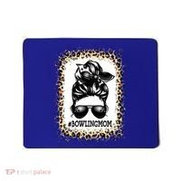 Funny Bowling Mom Messy Bun Player Mom Mother's Day Gift Mousepad thumb 0
