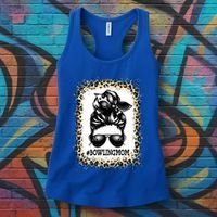 Funny Bowling Mom Messy Bun Player Mom Mother's Day Gift Women's Tank Top thumb 3