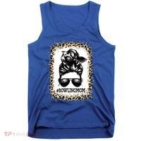 Funny Bowling Mom Messy Bun Player Mom Mother's Day Gift Tank Top thumb 0