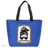 Funny Bowling Mom Messy Bun Player Mom Mother's Day Gift Tote Bag thumb 0