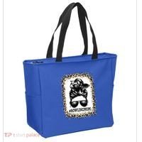 Funny Bowling Mom Messy Bun Player Mom Mother's Day Gift Tote Bag thumb 2