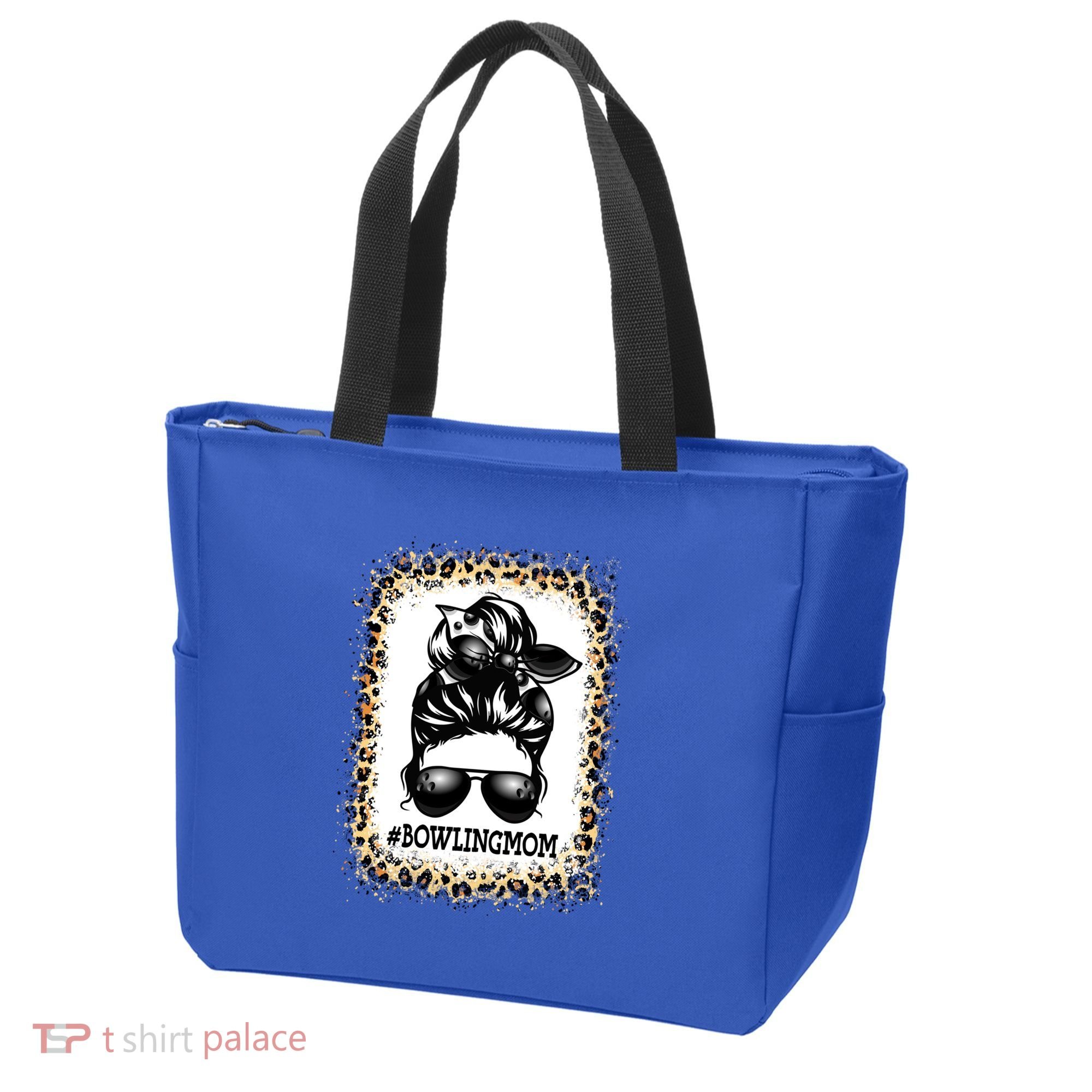 Funny Bowling Mom Messy Bun Player Mom Mother's Day Gift Tote Bag