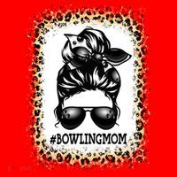 Funny Bowling Mom Messy Bun Player Mom Mother's Day Gift Santa Hat thumb 1