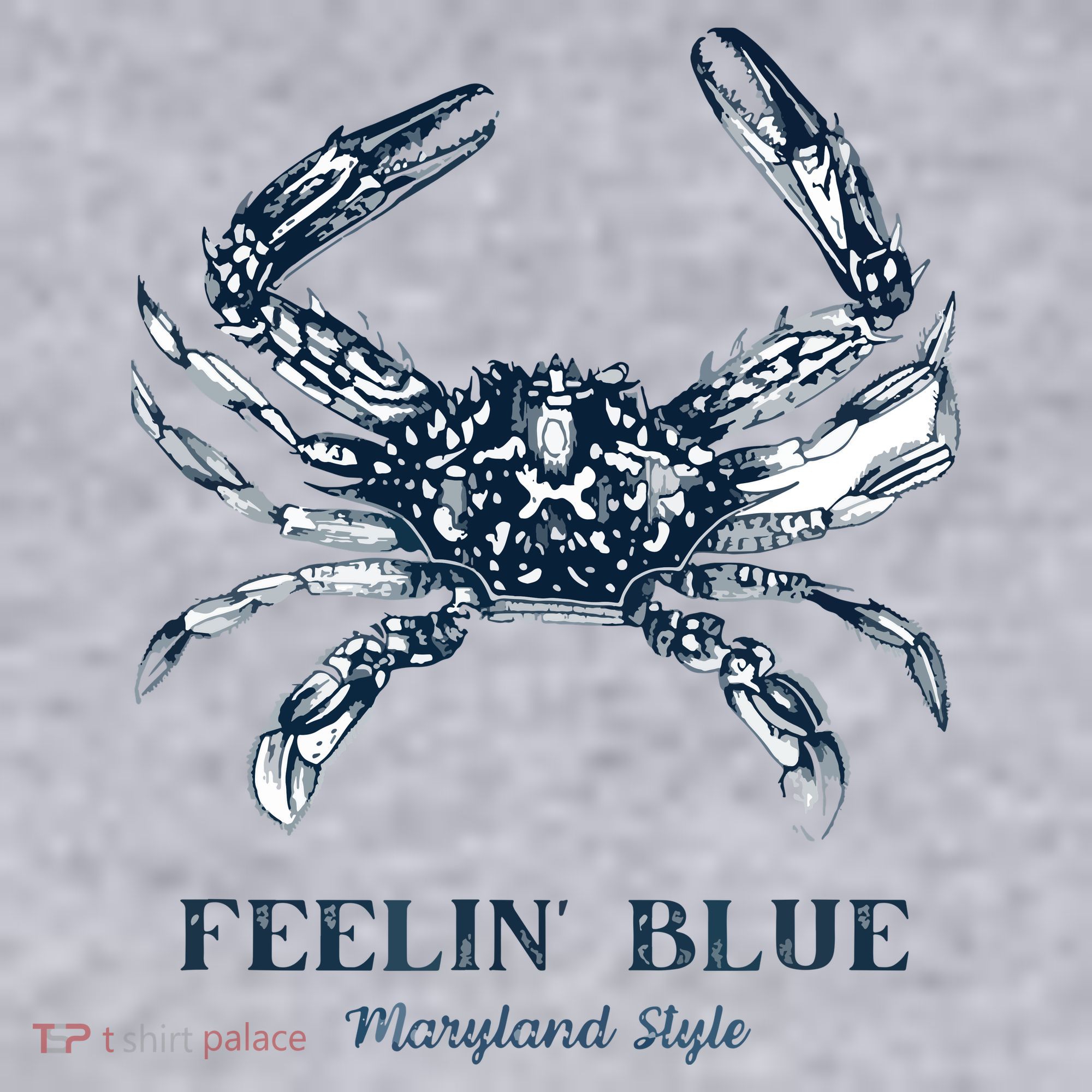 Feelin' Blue Maryland Style Retro Crab Women's Sweatshirt