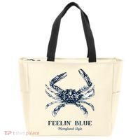 Feelin' Blue Maryland Style Retro Crab Tote Bag thumb 0