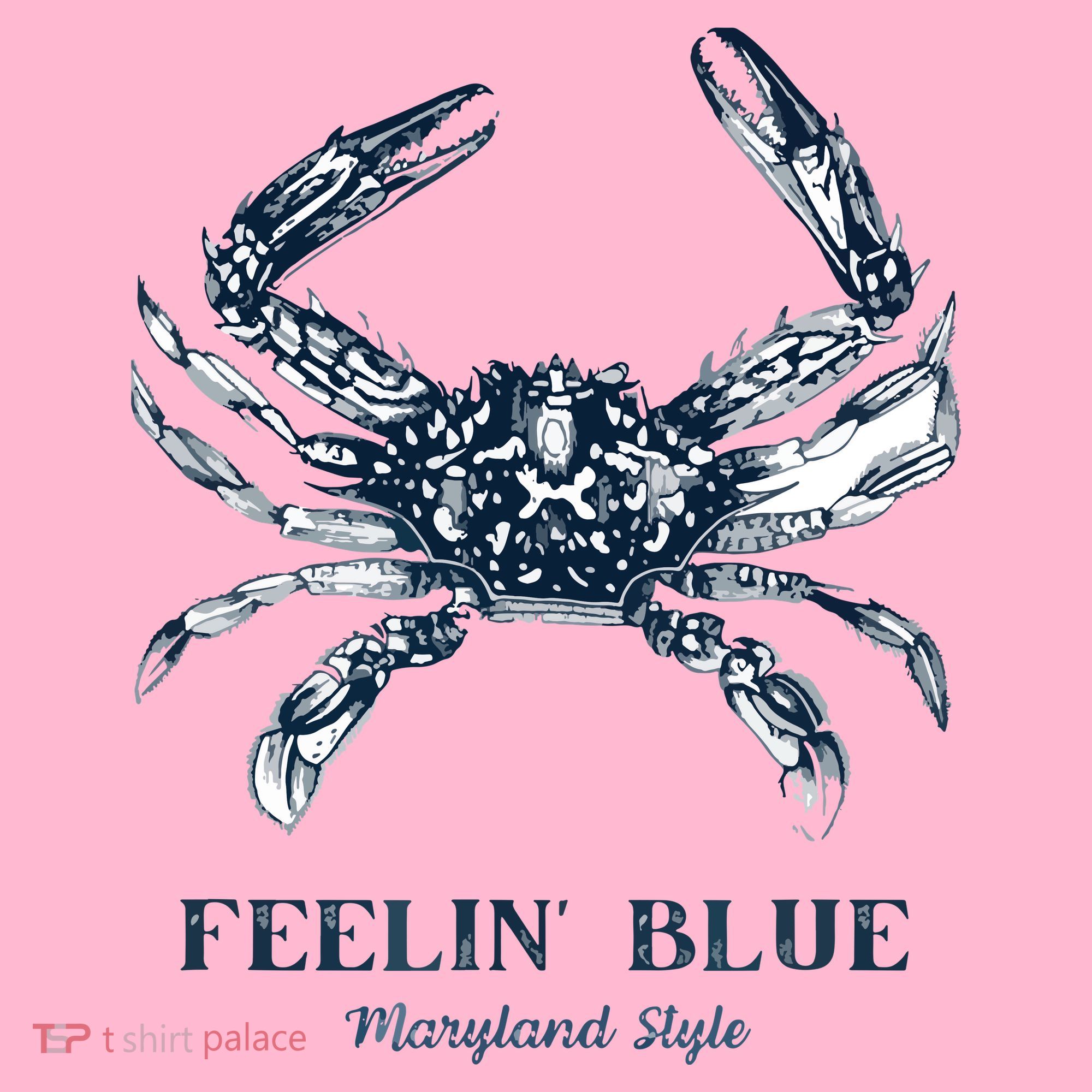 Feelin' Blue Maryland Style Retro Crab Coaster