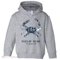 Feelin' Blue Maryland Style Retro Crab Toddler Hoodie thumb 0