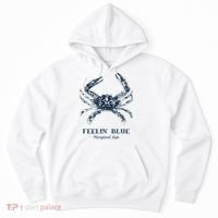 Feelin' Blue Maryland Style Retro Crab Hoodie thumb 0