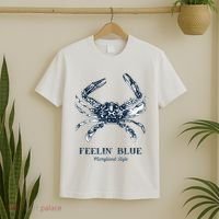Feelin' Blue Maryland Style Retro Crab T-Shirt thumb 2