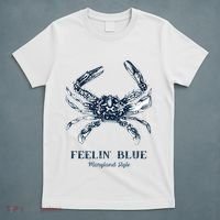Feelin' Blue Maryland Style Retro Crab T-Shirt thumb 5
