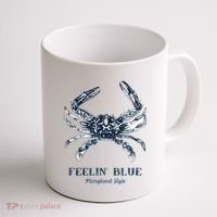 Feelin' Blue Maryland Style Retro Crab Coffee Mug thumb 1