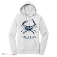 Feelin' Blue Maryland Style Retro Crab Women's Hoodie thumb 0