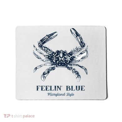Feelin' Blue Maryland Style Retro Crab Mousepad