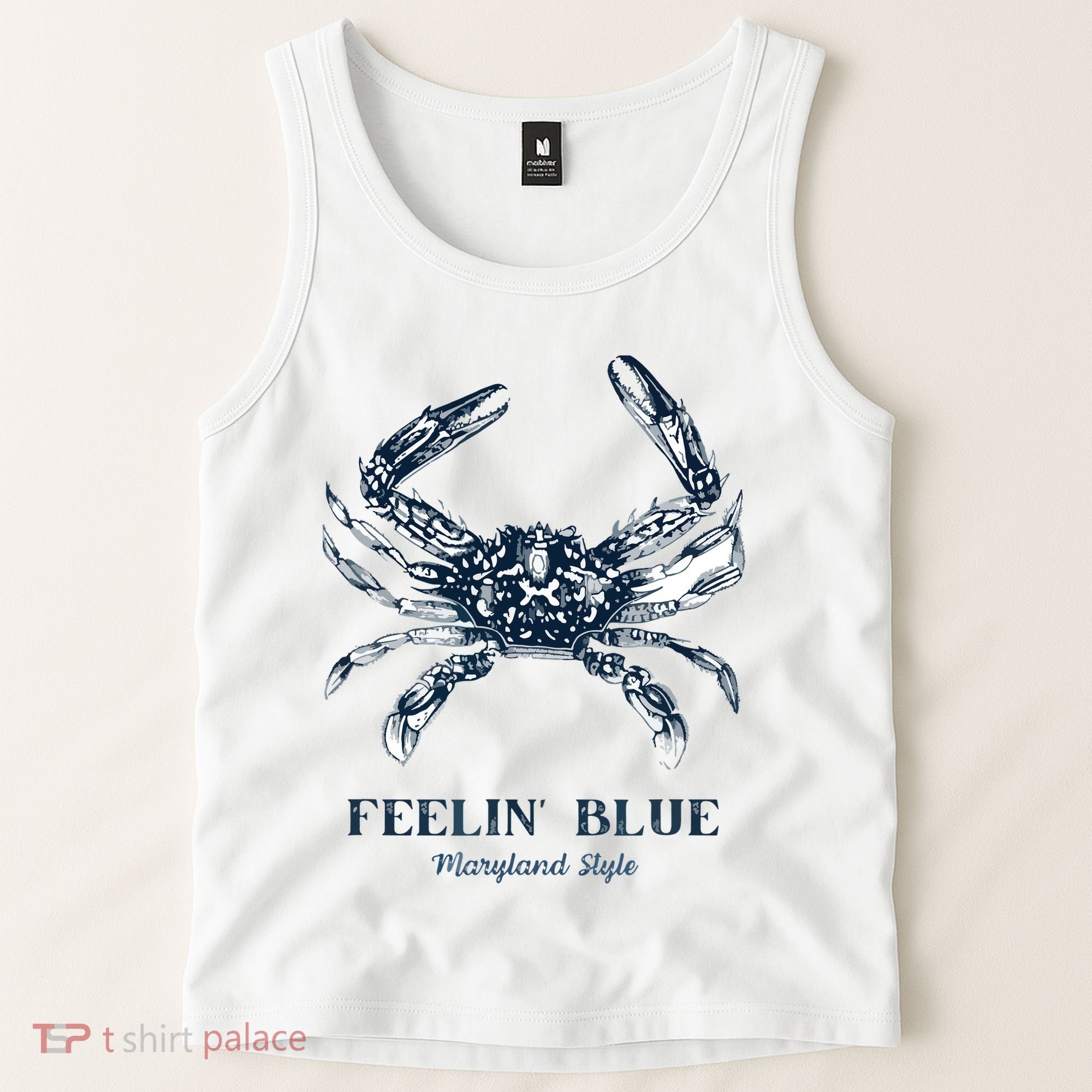 Feelin' Blue Maryland Style Retro Crab Tank Top
