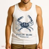Feelin' Blue Maryland Style Retro Crab Tank Top thumb 3