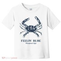 Feelin' Blue Maryland Style Retro Crab Toddler T-Shirt thumb 0
