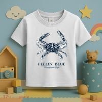 Feelin' Blue Maryland Style Retro Crab Toddler T-Shirt thumb 3