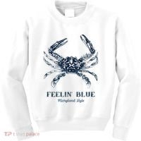 Feelin' Blue Maryland Style Retro Crab Kids Sweatshirt thumb 0