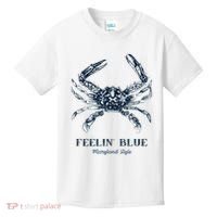 Feelin' Blue Maryland Style Retro Crab Kids T-Shirt thumb 0