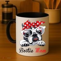 Funny Bostie Mom For Boston Terrier Dogs Lovers Coffee Mug thumb 4
