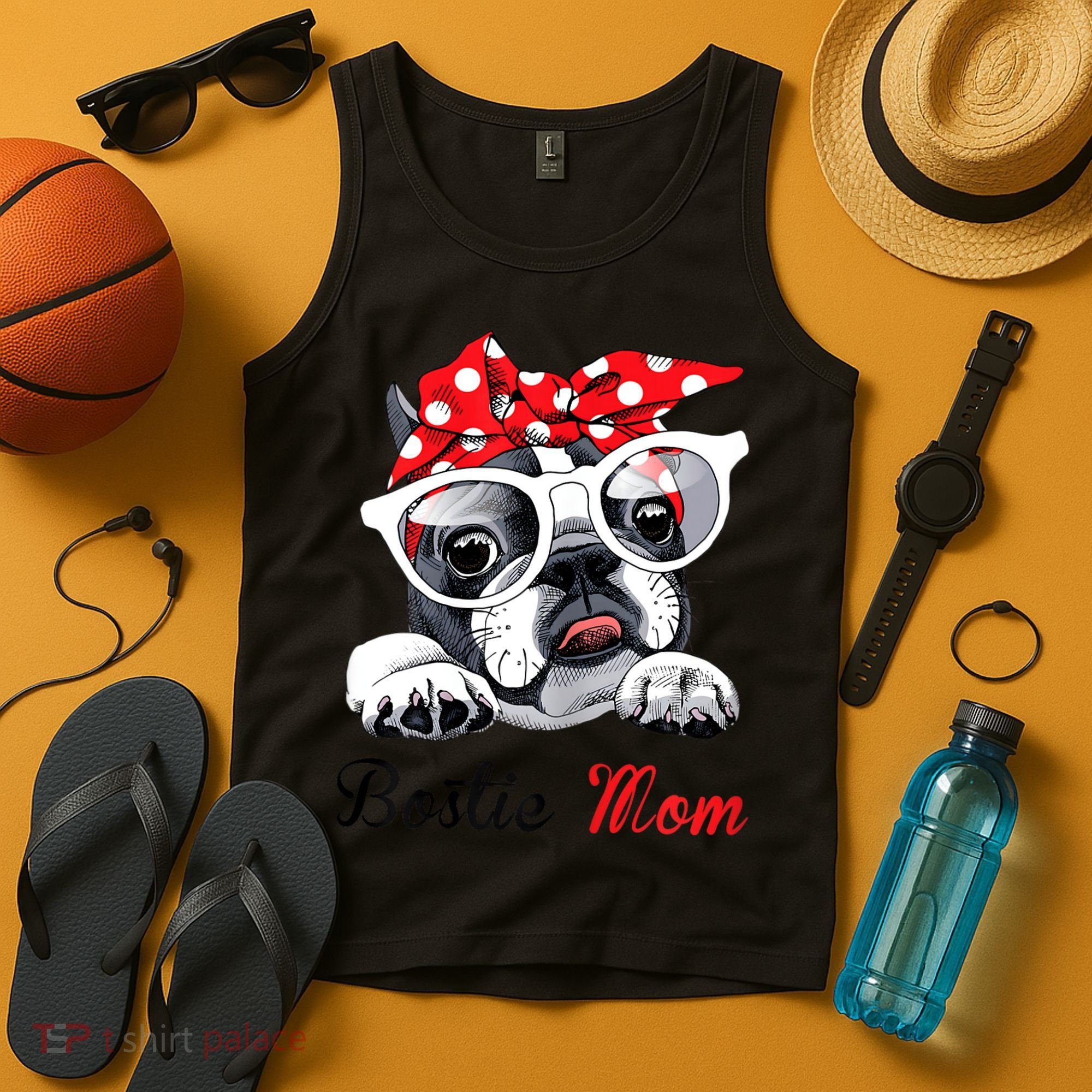 Funny Bostie Mom For Boston Terrier Dogs Lovers Tank Top