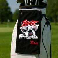 Funny Bostie Mom For Boston Terrier Dogs Lovers Golf Towel thumb 2