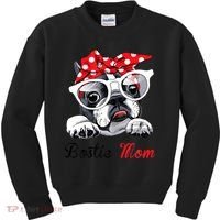 Funny Bostie Mom For Boston Terrier Dogs Lovers Kids Sweatshirt thumb 0