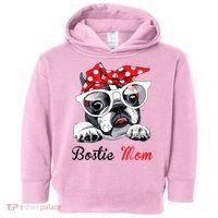 Funny Bostie Mom For Boston Terrier Dogs Lovers Toddler Hoodie thumb 0