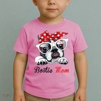 Funny Bostie Mom For Boston Terrier Dogs Lovers Toddler T-Shirt thumb 2