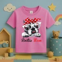 Funny Bostie Mom For Boston Terrier Dogs Lovers Toddler T-Shirt thumb 3