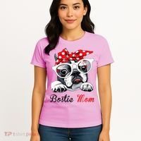 Funny Bostie Mom For Boston Terrier Dogs Lovers Women's T-Shirt thumb 4