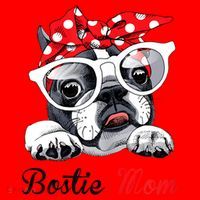 Funny Bostie Mom For Boston Terrier Dogs Lovers Santa Hat thumb 1