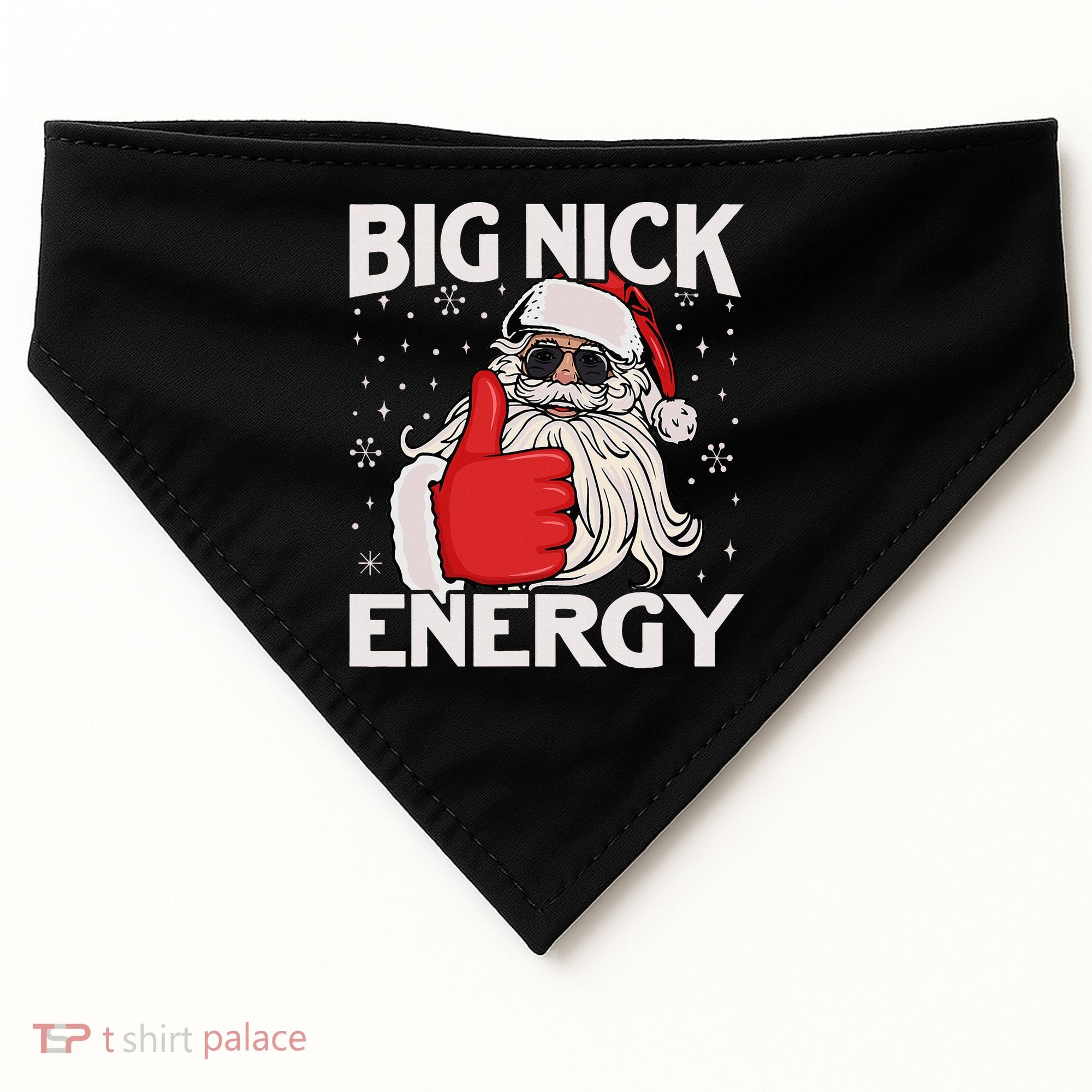 Funny Big Nick Energy Santa Xmas Christmas USA-Made Doggie Bandana