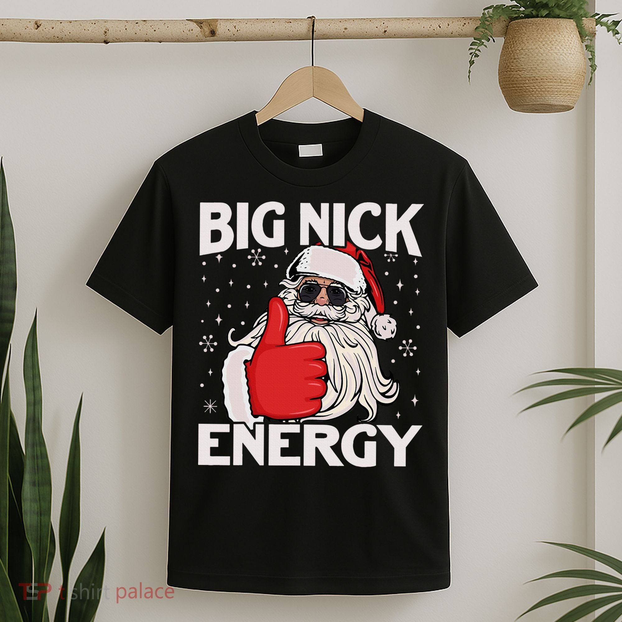 Funny Big Nick Energy Santa Xmas Christmas T-Shirt