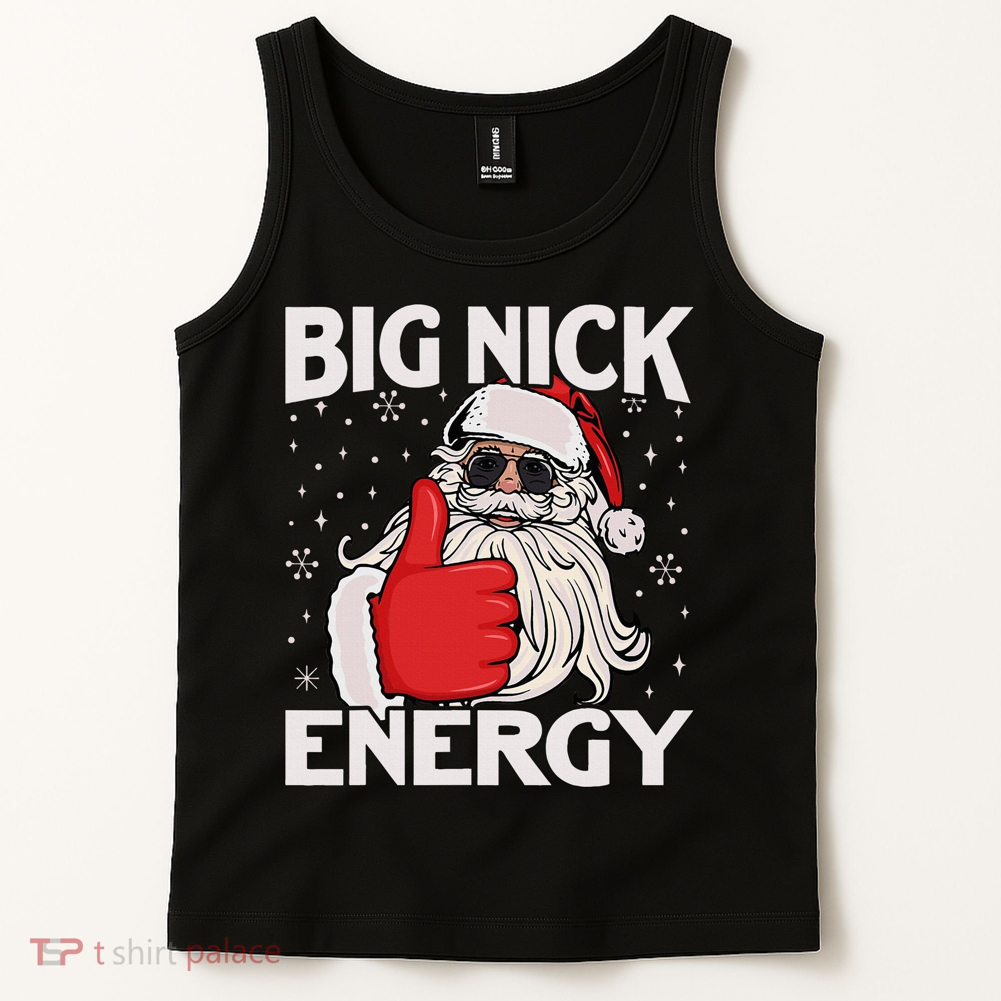 Funny Big Nick Energy Santa Xmas Christmas Tank Top