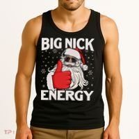 Funny Big Nick Energy Santa Xmas Christmas Tank Top thumb 3