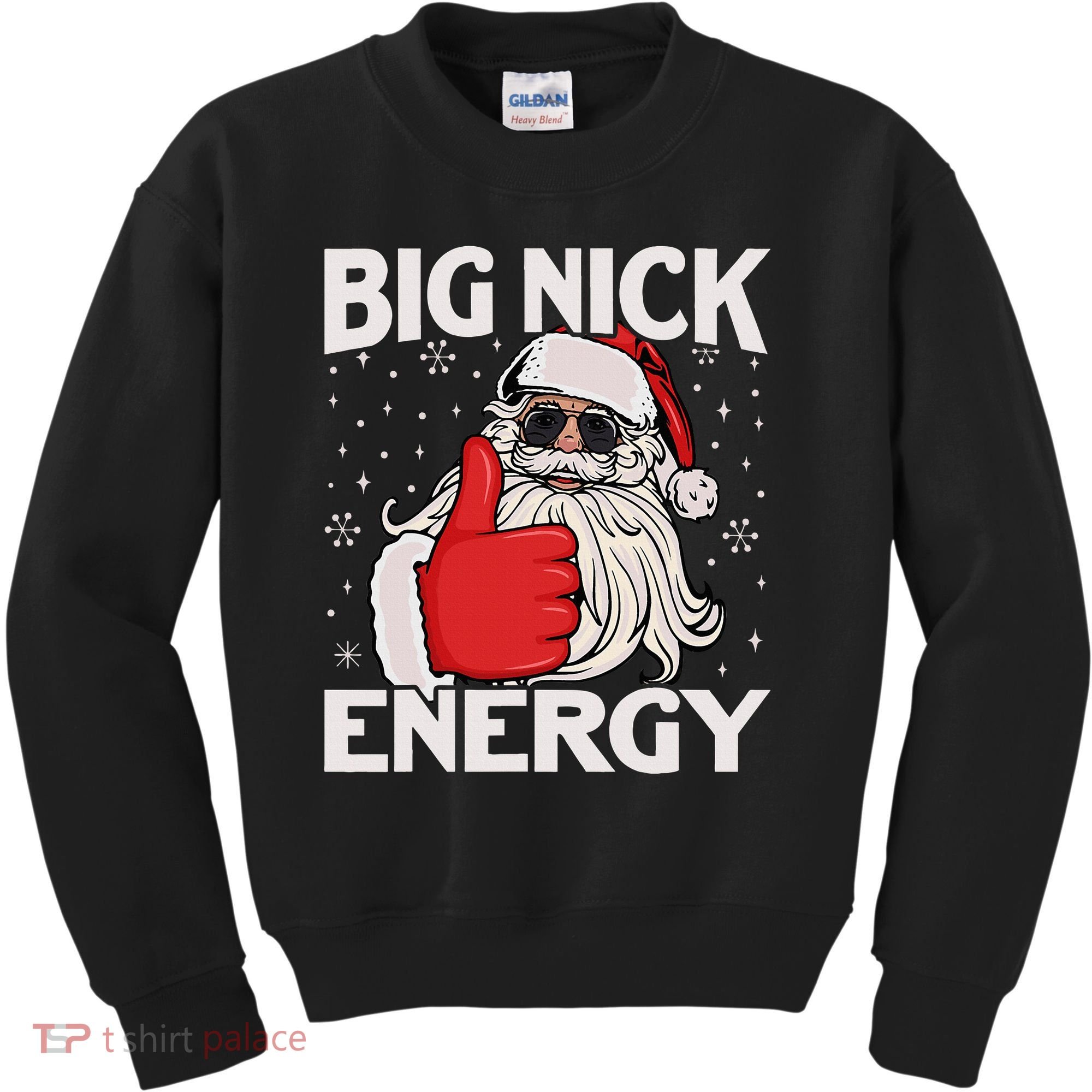 Funny Big Nick Energy Santa Xmas Christmas Kids Sweatshirt