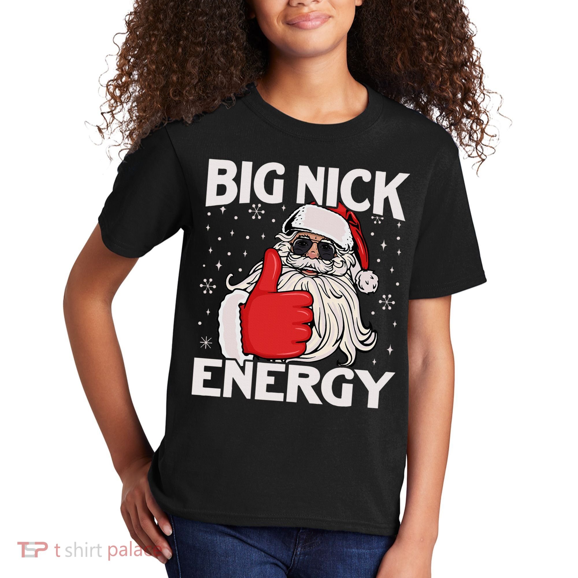 Funny Big Nick Energy Santa Xmas Christmas Kids T-Shirt
