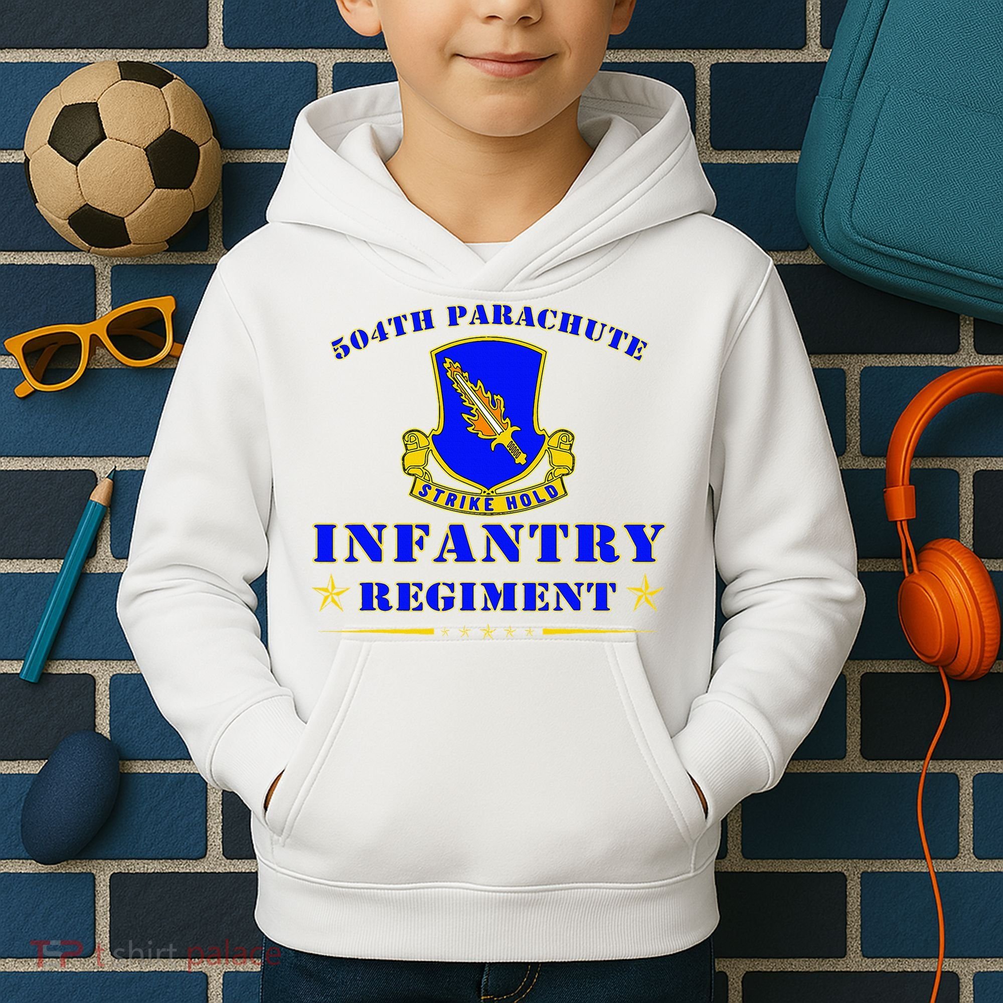 Fort Bragg North Carolina 504th Parachute Infantry Regiment Kids Hoodie