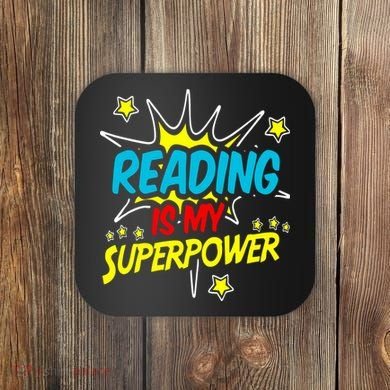 Funny Book Nerds And Geeks Coaster