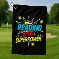 Funny Book Nerds And Geeks Golf Towel thumb 1