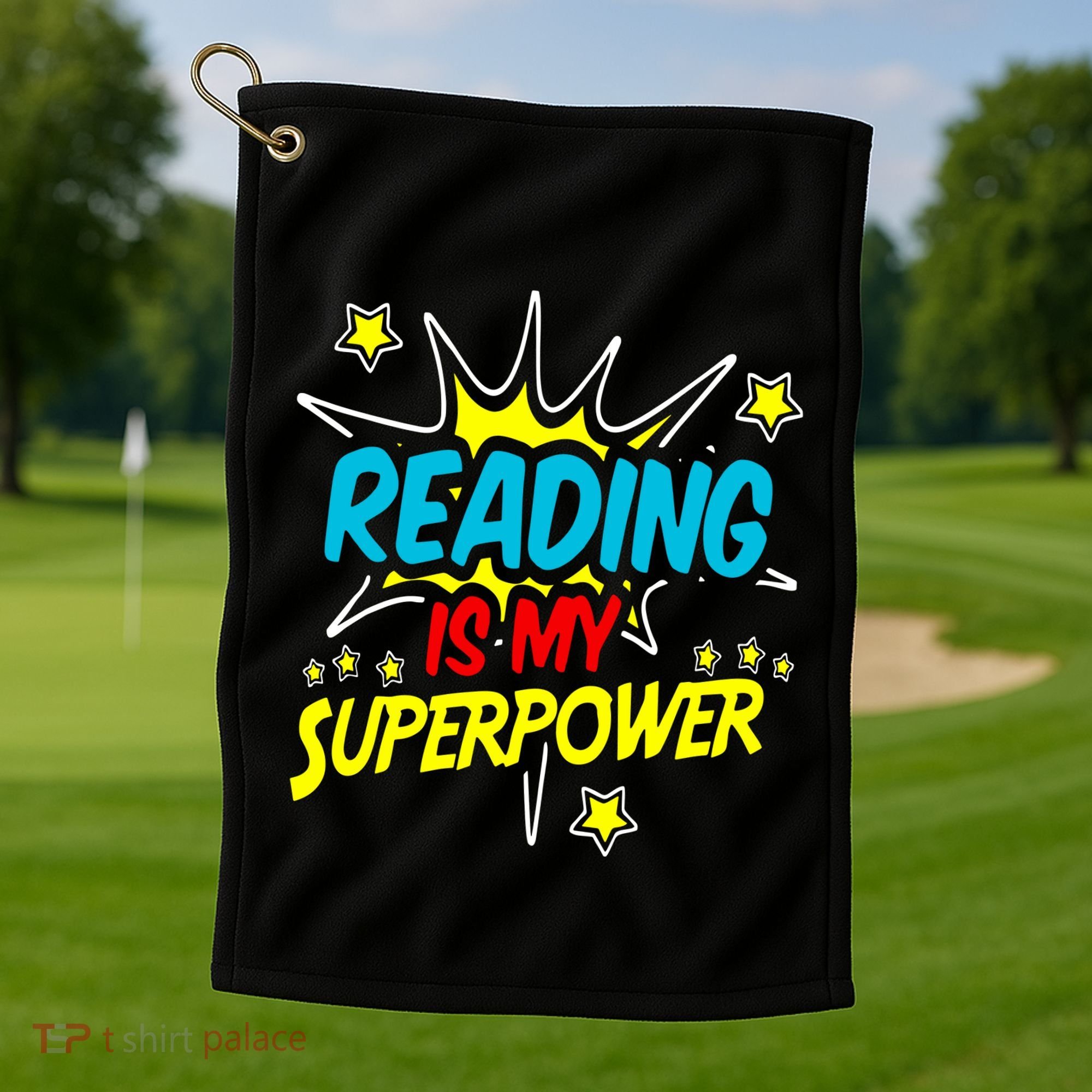 Funny Book Nerds And Geeks Golf Towel