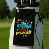 Funny Book Nerds And Geeks Golf Towel thumb 2