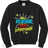 Funny Book Nerds And Geeks Kids Sweatshirt thumb 0