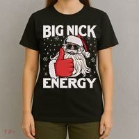 Funny Big Nick Energy Santa Xmas Christmas Long Sleeve T-Shirt thumb 4