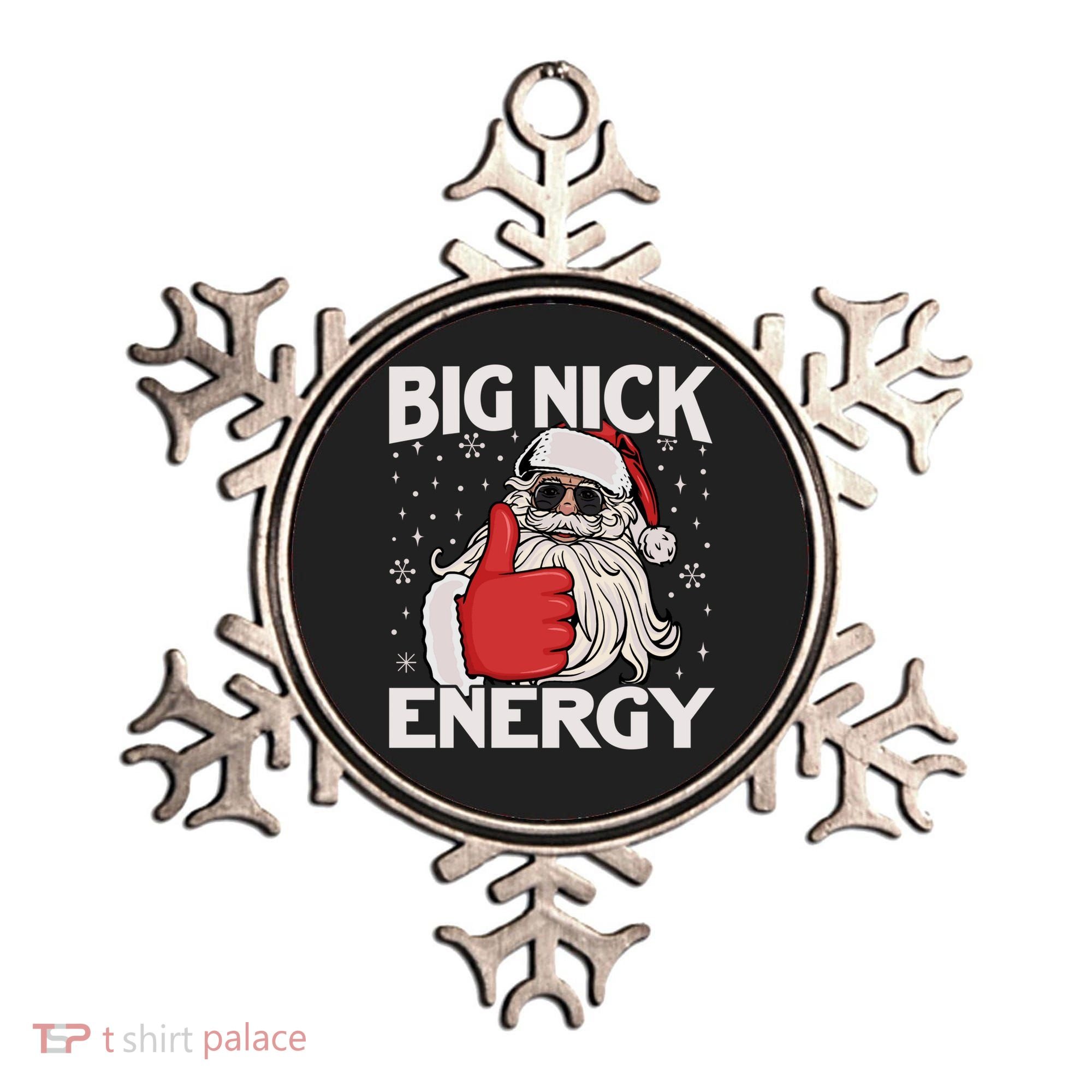 Funny Big Nick Energy Santa Xmas Christmas Long Sleeve Ornament