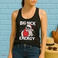 Funny Big Nick Energy Santa Xmas Christmas Long Sleeve Women's Tank Top thumb 2