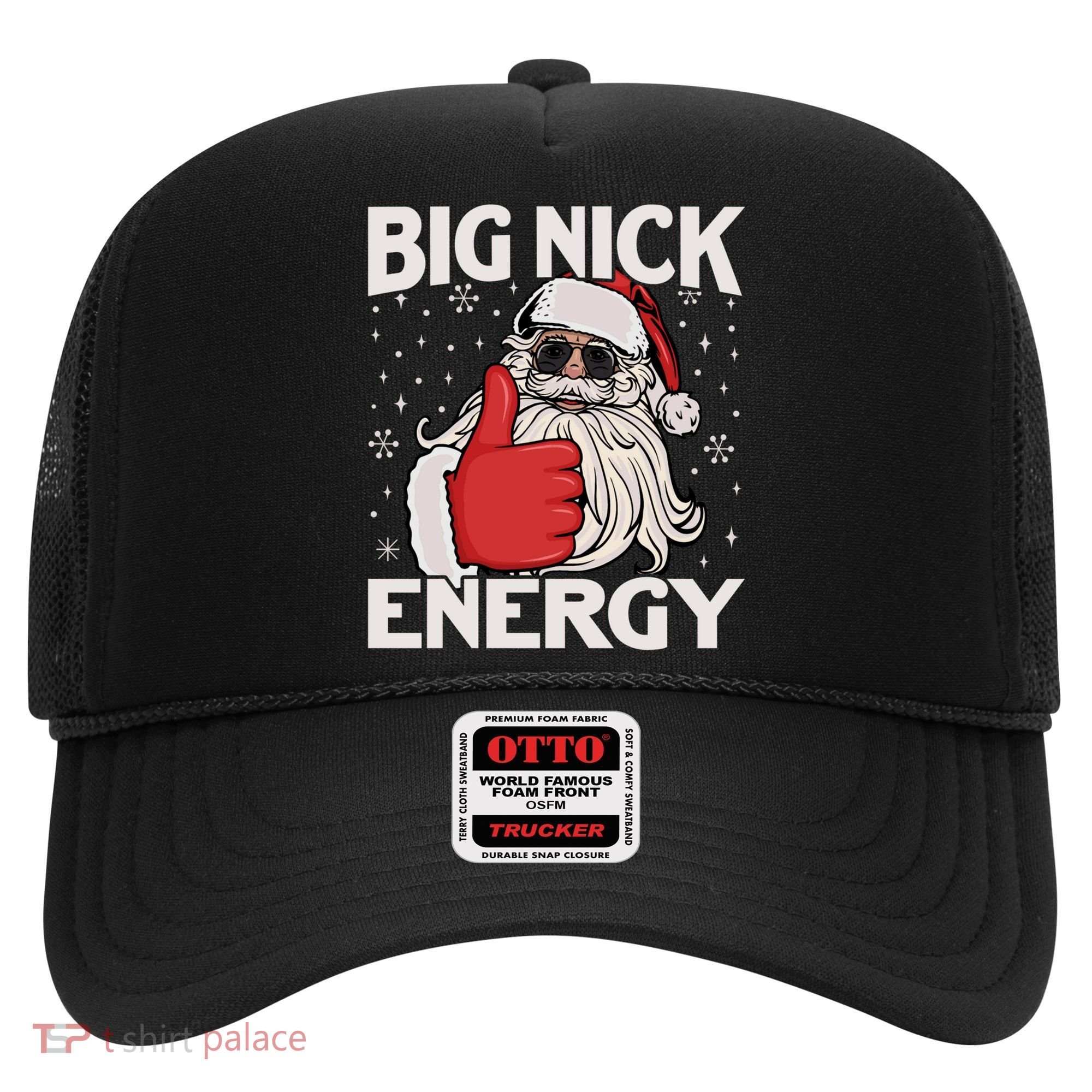 Funny Big Nick Energy Santa Xmas Christmas Long Sleeve Hat